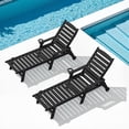 thumbnail image 1 of SERWALL Patio Chaise Lounge Chair Set of 2, 78'' Long 5-Positions Adjustable HDPE Outdoor Lounge Chair Black, 1 of 9