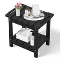 thumbnail image 1 of SERWALL HDPE Shower Bench for Inside Shower, Waterproof Shower Stool with Handles- Black, 1 of 10