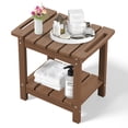 thumbnail image 1 of SERWALL HDPE Shower Bench for Inside Shower, Waterproof Shower Stool with Handles- Brown, 1 of 10