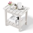 thumbnail image 1 of SERWALL HDPE Shower Bench for Inside Shower, Waterproof Shower Stool with Handles- White, 1 of 9