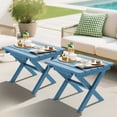 thumbnail image 1 of SERWALL Small Folding Side Table set 2, HDPE All Weather Adirondack End Table, No Assembly Required, Navy, 1 of 8
