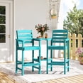 thumbnail image 1 of SERWALL Tall Adirondack Chairs Set of 2 with Connecting Table, HDPE Adirondack Outdoor Barstools, Aruba, 1 of 7