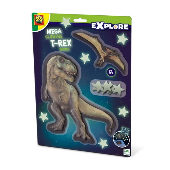 SES Creative 25129 Dino Mega Glowing T-Rex World, Large
