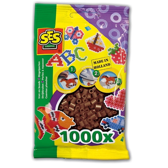 SES Creative 725 1000 piece Beads, Dark Brown - Case of 10