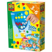 SES Creative I Learn to Recognize Shapes - Sticker Placing & Matching Mosaic Art Activity, 300+ Basic Shape Stickers, Playful Scene Images, Kids 3+