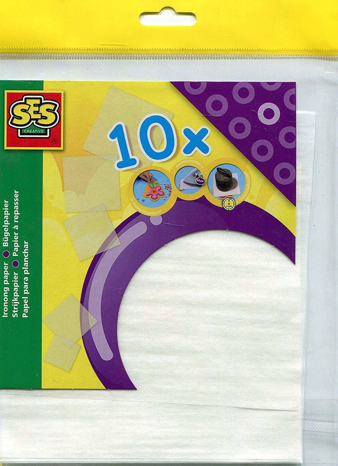 SES Creative Iron On Beads Ironing Paper, 10-Pack