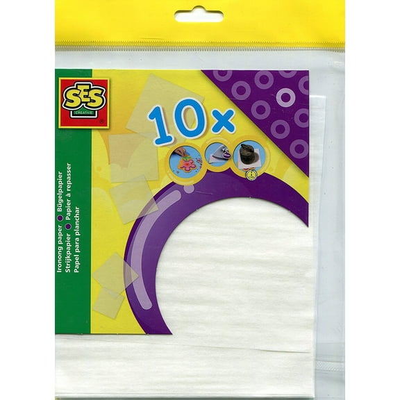 SES Creative Iron On Beads Ironing Paper, 10-Pack