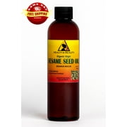 SESAME OIL UNREFINED ORGANIC CARRIER EXPELLER PRESSED VIRGIN RAW PURE 4 OZ