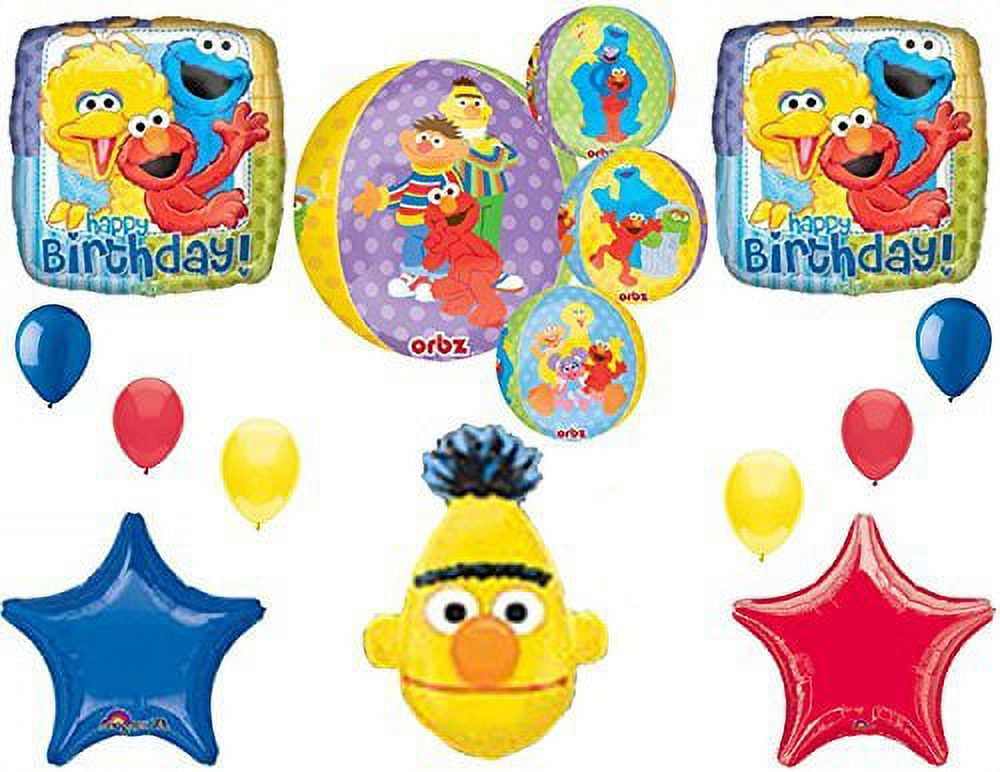 SESAME STREET BERT and FRIENDS NEW ORBZ HAPPY BIRTHDAY PARTY BALLOONS