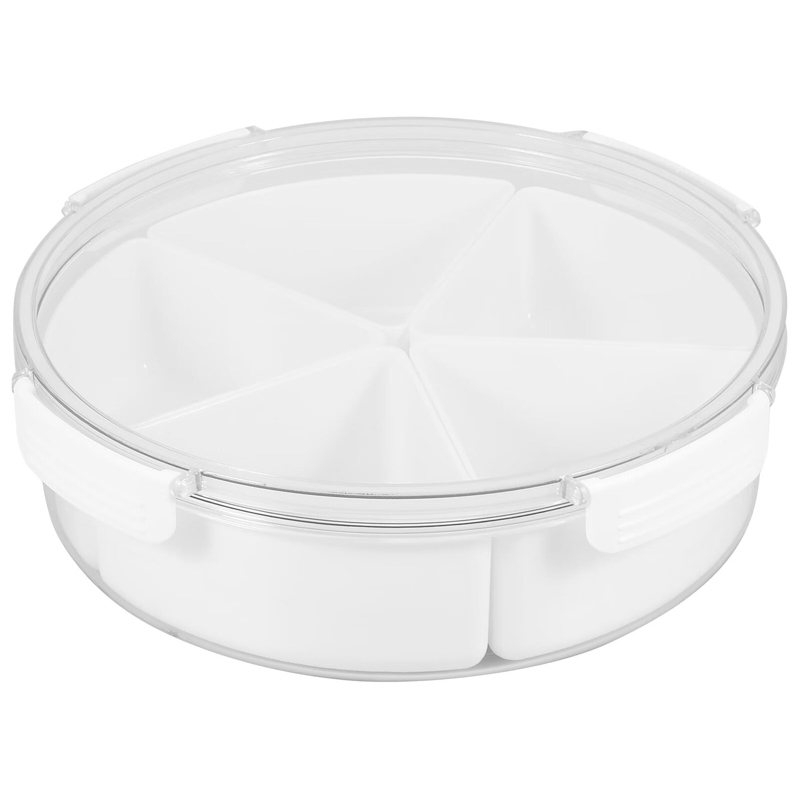 SESAVER Square/Round Divided Serving Tray with Lid Removable Food