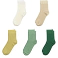 thumbnail image 1 of SESERISIMPLE Kids Bamboo School Socks Thin Quarter Ankle Boys and Girls Socks Stretch Cuffs 5 Pairs (Assorted1, Medium), 1 of 6