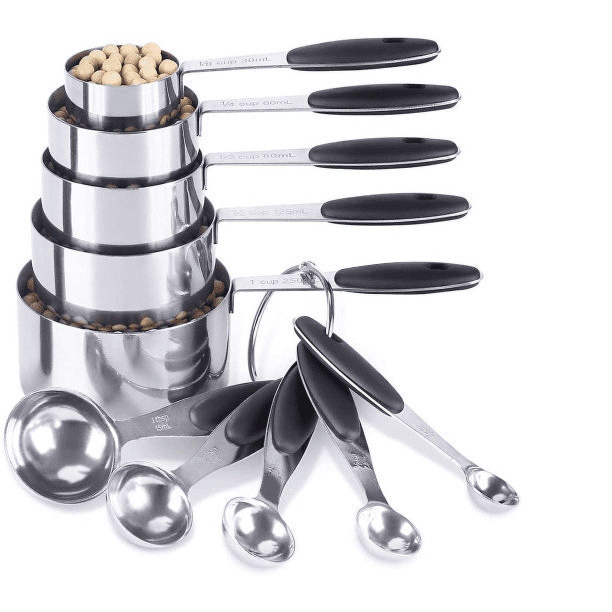 Spoons, Stainless Steel Metal Kitchen Tools Set For Dry And Liquid