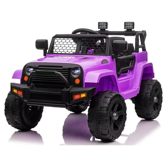 SESSLIFE 12V Kids Ride On Car, Purple Electric Car for Girls, Motorized Riding Toys with Parents Remote Control, LED Lights