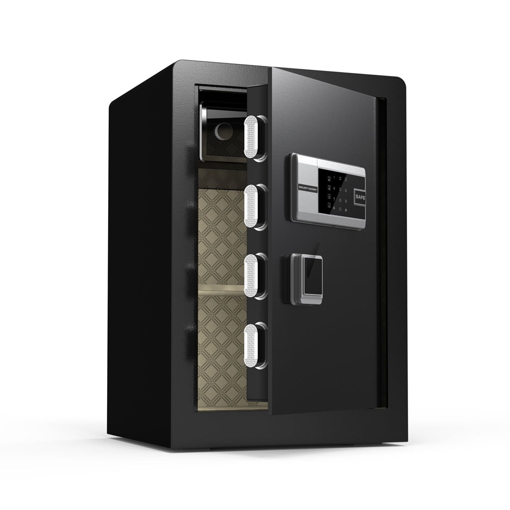 SESSLIFE 2.4 Cubic Fee Home Safes and Lockboxes, Safe Box with Double Keys, Dual Alarm System