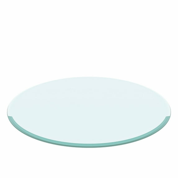 SESSLIFE 28 Inch Round Tempered Glass Table Top, 2/5" Thick Clear Safety Glass with Polished Edge for Dining Table, Patio, Coffee Table, Indoor Outdoor Use, Replacement Glass Top
