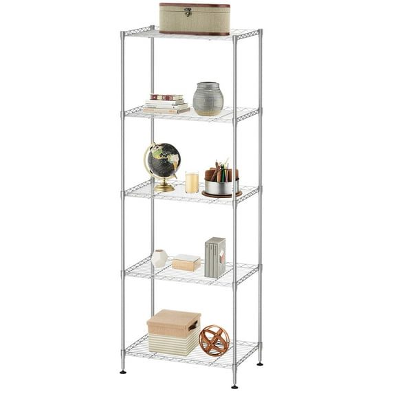 SESSLIFE 5-Tier Shelving Unit Shelf, Metal Large Storage Shelves, Heavy Duty Height Adjustable Commercial Grade Steel Utility, 5 Layer Shelf Rack Organizer, 551 LBS Capacity