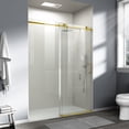 thumbnail image 1 of SESSLIFE 56–60"Wx76"H Frameless Sliding Shower Door, 1/4 Inch Adjustable Bathroom Doors with Tempered Glass, Anti-Leak Seal for Walk-in Shower, Golden, 1 of 12