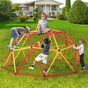 SESSLIFE 82" Jungle Gym Dome, Outdoor Geodesic Dome Climber for Kids, Monkey Bars Climbing Dome, Rust Resistant Steel Frame Outdoor Play Equipment, Max 500lbs