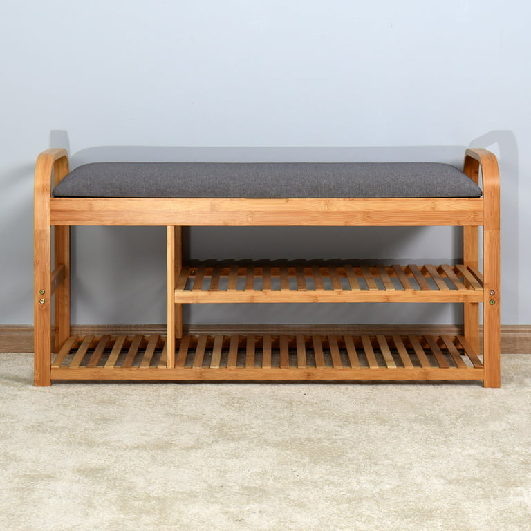 Tribesigns Shoe Storage Bench With Seat Cushion, Entryway Shoe Bench With 2  Flip Drawers, Hallway Bench With Shoe Storage Cabinet, Hidden Shoes  Organizer For Living Room, Bedroom, Mudroom
