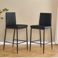 thumbnail image 1 of SESSLIFE Bar Chair Set of 2, Counter Height Bar Stools for Kitchen Counter, Black Kitchen Stools with Black Legs, Barstools for Restaurant, Coffee Shop, 1 of 9