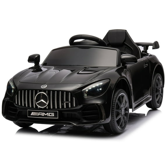 SESSLIFE Black Ride On Toy, Ride On Car for Age 3-5, 12V Remote Control Motorized Riding Toys with Led Headlights, Seat Belt, TE1535