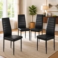thumbnail image 1 of SESSLIFE Dining Chairs Set of 4, Dining Living Room Kitchen Chairs PU Leather Padded Chair with Solid Iron Legs, Modern Urban Style, 1 of 10