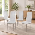 thumbnail image 1 of SESSLIFE Dining Chairs Set of 4, Dining Living Room Kitchen Chairs PU Leather Padded Chair with Solid Iron Legs, Modern Urban Style, 1 of 10