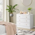 thumbnail image 1 of Enyopro Dresser for Bedroom, 4 Drawer Dresser Storage Drawer, White Living Room Hallway Closets Drawer Chest, 1 of 9