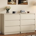 thumbnail image 1 of Enyopro 6 Drawer Dresser, Chest of Dresser for Bedroom, Storage Cabinet for Living Room, Wooden Organizer, Beige, 1 of 6