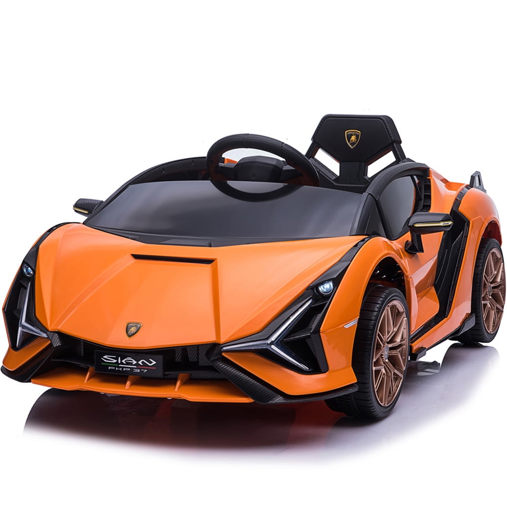 SESSLIFE Electric Car for Kids, 12V Ride on Car with Remote Control, LED Lights, Horn, Battery