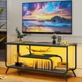 thumbnail image 1 of SESSLIFE Entertainment Center with LED Lights, Modern TV Stand for 55 inch TV, TV & Media Furniture with Storage, Media Table for Living Room, Bedroom (Dark Gray), 1 of 8