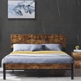 thumbnail image 1 of SESSLIFE Full Platform Bed Frame, Metal Full Bed Frame with Wooden Headboard and Footboard, Full Size Bed Frame No Box Spring Needed, Bedroom Dorm Furniture, Black Bed Frame 600 LBS, X1265, 1 of 9