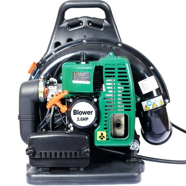 SESSLIFE Gas Leaf Blower, 63.3CC 2 Stroke Backpack Blower with Extension Tube, Adjustable Strap, Comfortable Handle, 750CFM Commercial Blower for Blowing Leaves/Snow Debris/Dust, Green