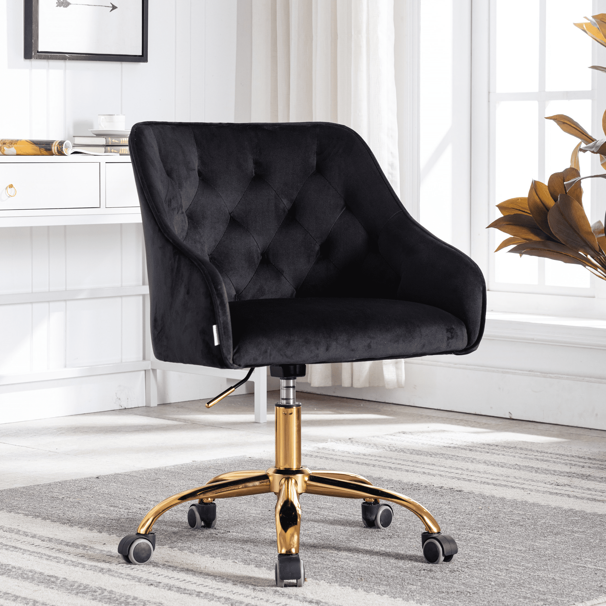 SESSLIFE Home Office Desk Chair, Fabric Task Chair for Girls Women