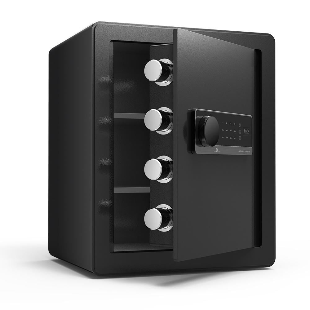 SESSLIFE Home Safes and Lockboxes, 1.7 Cubic Feet Safe Box with Double Keys, Dual Alarm System