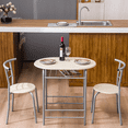 thumbnail image 1 of SESSLIFE Kitchen Table and Chairs for 2, Modern Dining Room Table Set, 3 Pieces Dining Room Set, Small Dining Table Set for 2 for Living Room, Kitchen, 1 of 10