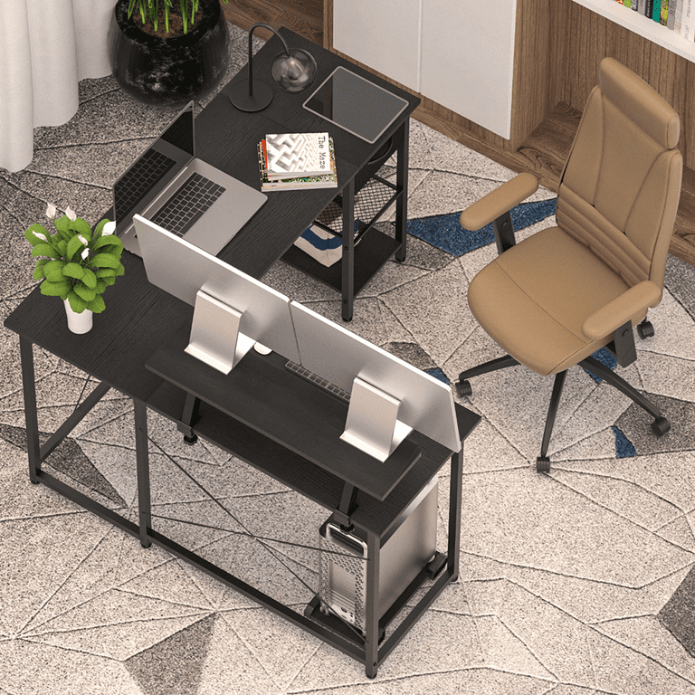 Sesslife Computer Desk for Home Office, Storage Office Desk Hutch