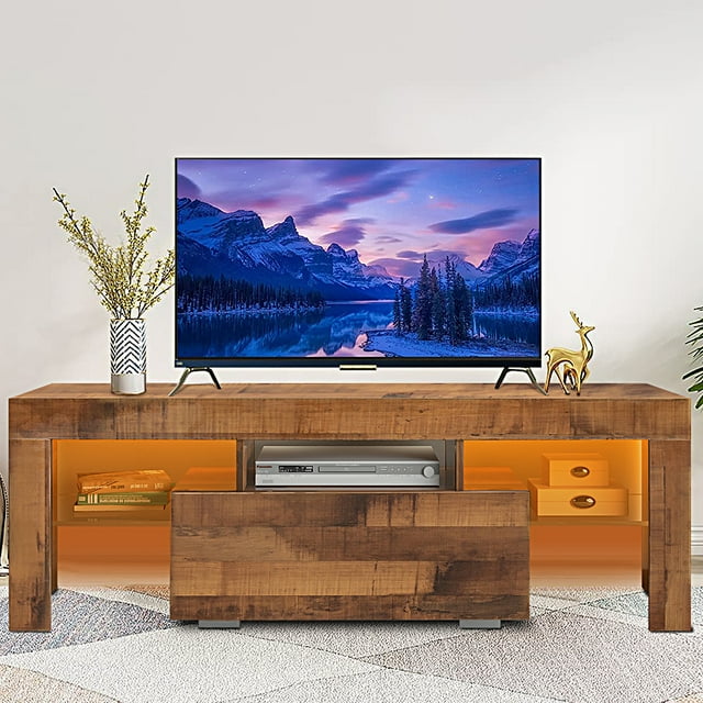 SESSLIFE Modern TV Stand for 55 Inch TV, Flat Screen TV with 16