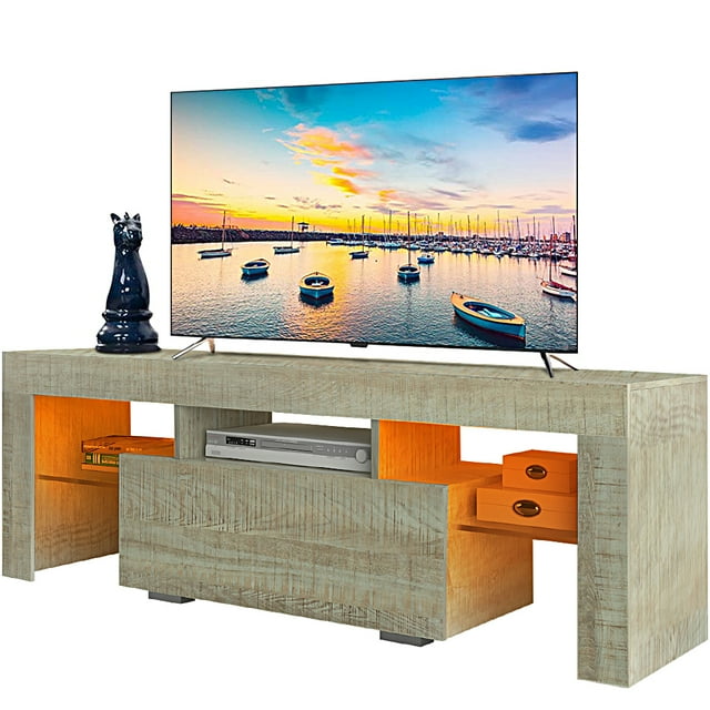 SESSLIFE Modern TV Stand for 55 Inch TV, Flat Screen TV with 16