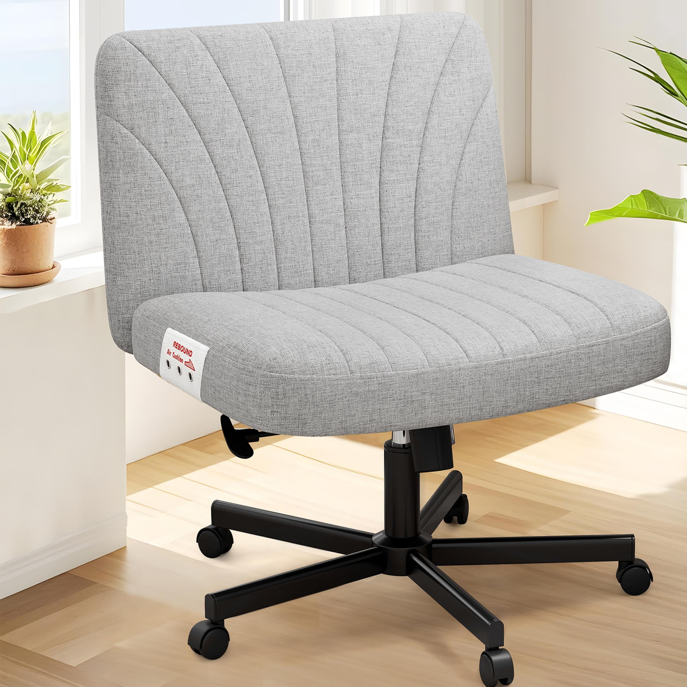 Drevy Bungee Office Task Chair with Flat Elastic Bungie Straps Adjustable Height Dark Grey Walmart