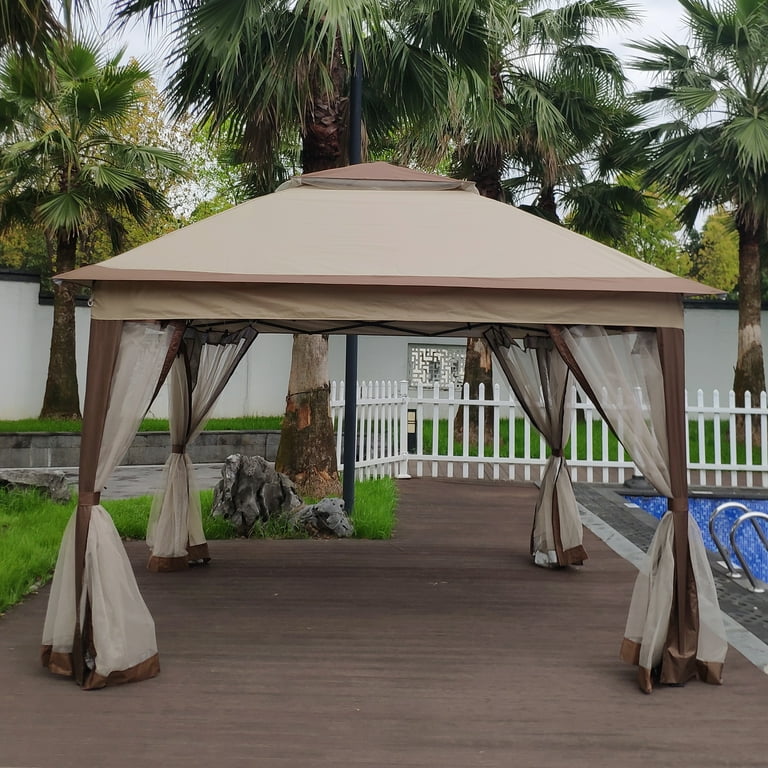 SESSLIFE Outdoor Gazebo 11 x 11 Double Roof Gazebo with