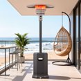 thumbnail image 1 of Clearance Patio Propane Heater, 50,000 BTU Patio Heater for Outdoor Use, Freestanding Heater with Wheels, Stainless Steel Outdoor Heater with Overheating Protection, CSA Certified, for Patio Garden, 1 of 10