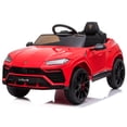 thumbnail image 1 of SESSLIFE Red Ride On Toy, Lamborghini SUV Ride On Car for Age 3-5, 12V Remote Control Motorized Riding Toys with Led Headlights, Seat Belt, 1 of 11