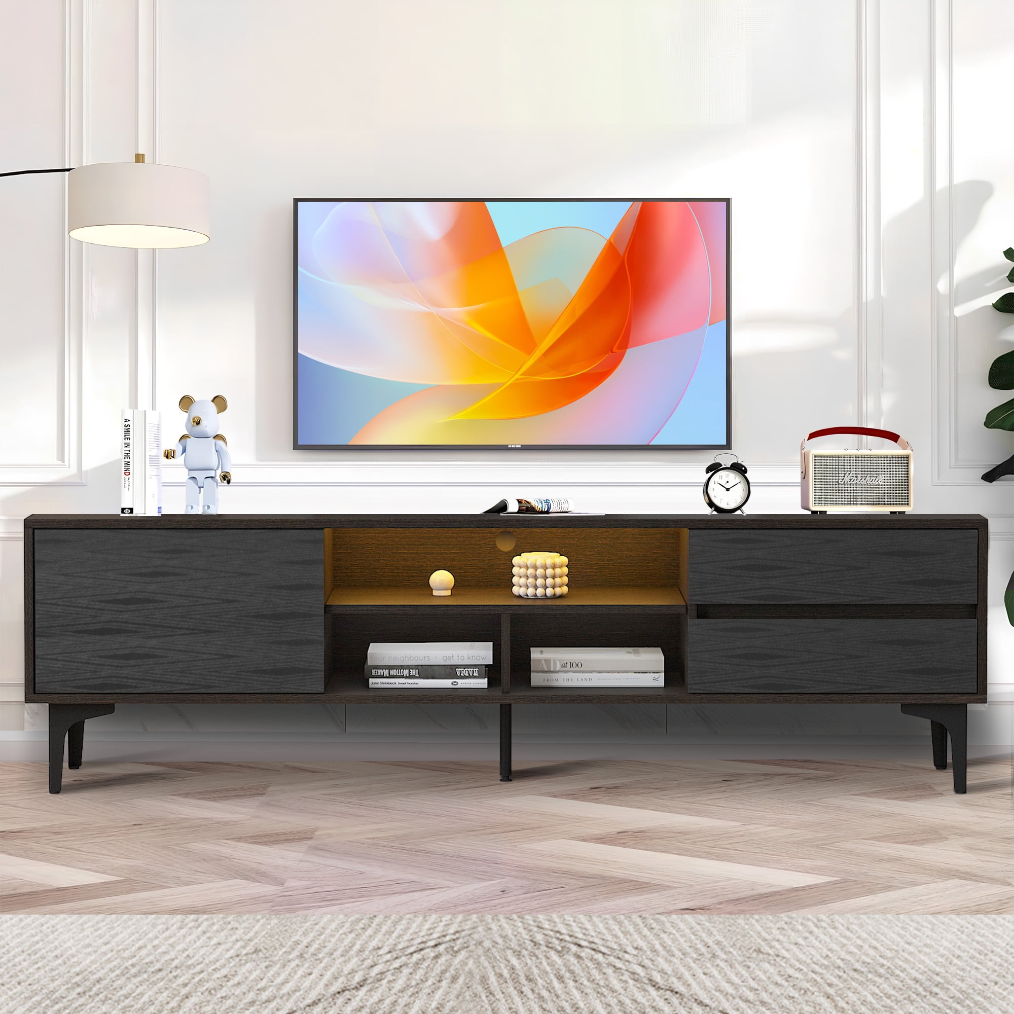 SESSLIFE TV Console Table for 70 Inch TV, Large Television Stand with