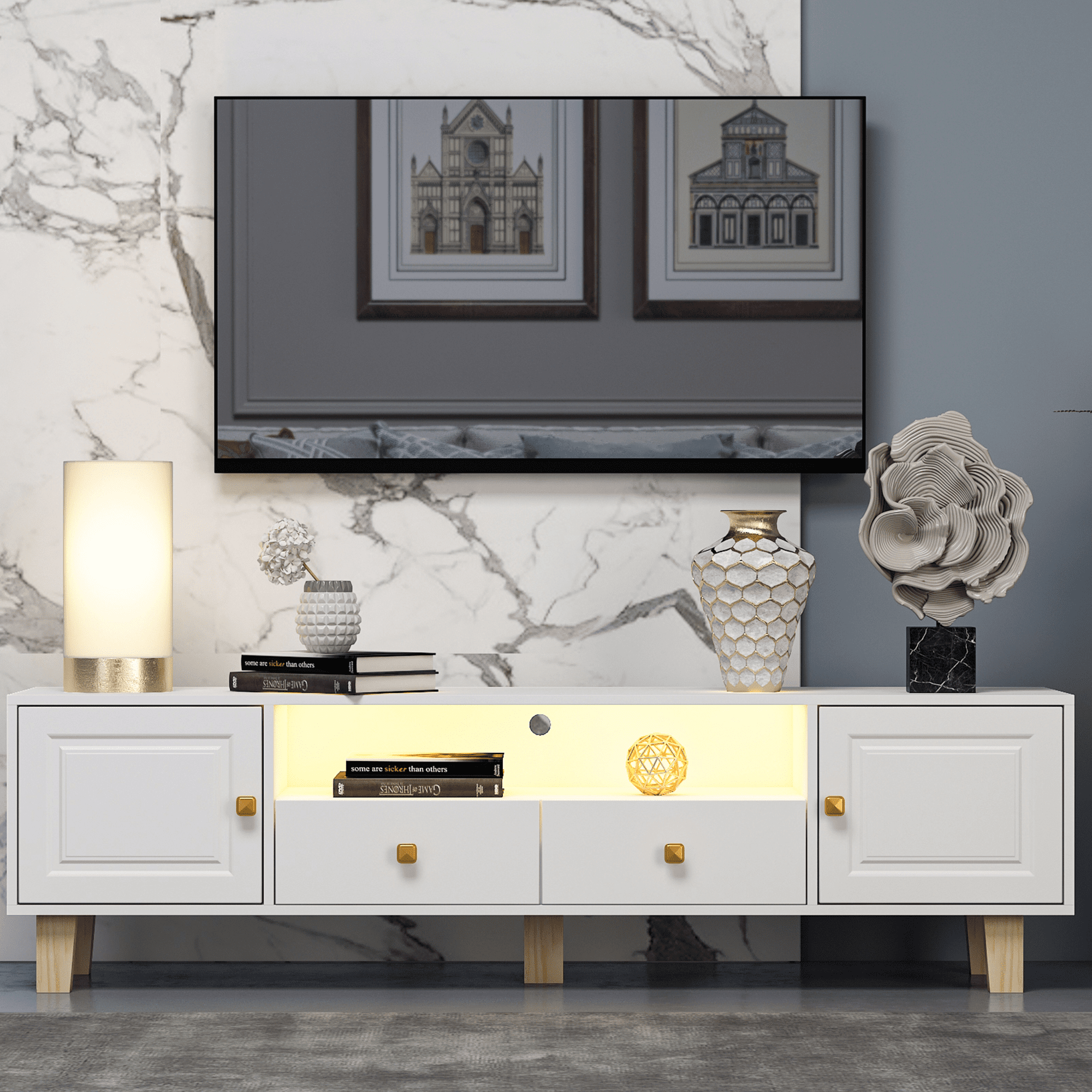 SESSLIFE TV Console Table For 70 Inch TV Large Television Stand With sesslife-tv-console-table-for-70-inch-tv-large-television-stand-with