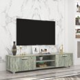 thumbnail image 1 of SESSLIFE TV Stand for 70 inch TV with Storage, Gray TV Stand with 2 Cabinet and 2 Open Shelves, TV Console Television Stands for Living Room, 1 of 11