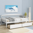 thumbnail image 1 of ENYOPRO Twin-size Wood Daybed with 2 Storage Drawers, Sofa Bed with Bed Platform of 10 Support Slats,White, 1 of 4
