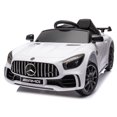 thumbnail image 1 of SESSLIFE White Ride On Toy, Ride On Car for Age 3-5, 12V Remote Control Motorized Riding Toys with Led Headlights, Seat Belt, TE1547, 1 of 10