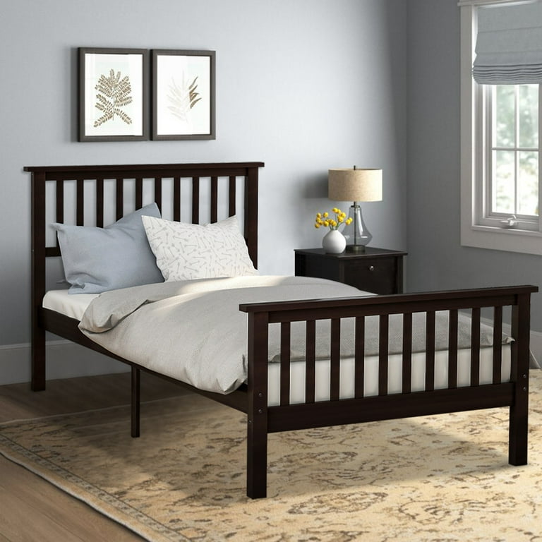 Twin size bed frame on sale no box spring