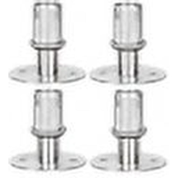 SET 1 5/8" OD Stainless Work Prep Table Leg Flanged Food Truck Floor Bolt Foot